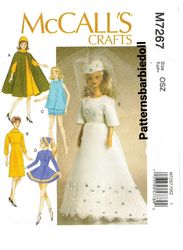 PDF Copy Sewing Pattern MC Calls 7267 Clothes for Barbie and Dolls 11 12 inch