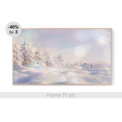 Frame TV Art Digital Download 4K, Frame TV art landscape, Frame Tv Art winter snow, Frame TV art Christmas | 202