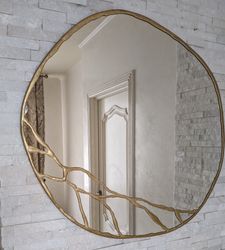 Asymmetrical mirror wall decor Irregular mirror home decor Aesthetic mirror luxury mirror
