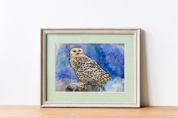 Digital file,Watercolor bird art,bird digital print,Animal Wall Decor
