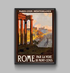 Rome vintage travel poster, digital download
