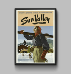 Idaho vintage travel poster, digital download