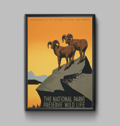 National Park vintage travel poster, digital download