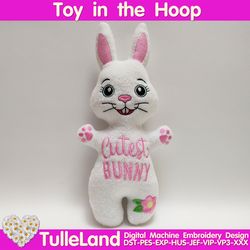 Easter Bunny Stuffed ITH Pattern Machine embroidery design Easter Bunny Stuffed in the Hoop  Machine embroidery design