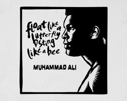 Float Like A Butterfly Sting Like A Bee Muhammad Ali The Great American Boxer Wall Sticker Vinyl Decal Mural Art Decor