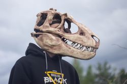 Tyrannosaurus Skull Mask with Lower jaw, T-Rex Skull, Realistic Replica, Dinosaur Skull, Fossil Head Sculpture, cosplay