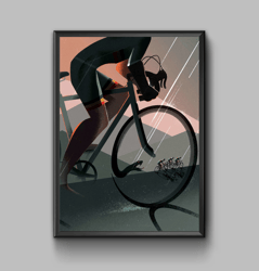 Bicycle  race vintage travel poster, digital download
