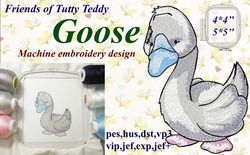 Goose Tatty Teddy Friend 2 Sizes   Embroidery Design