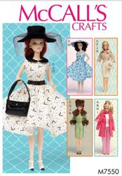 PDF Copy Sewing Patter Mc Calls 7550 Clothes for Barbie and Dolls 11 1/2 inh