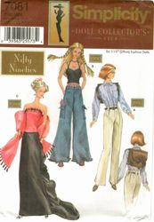 PDF Copy Sewing Pattern Simplicity 7081 Clothes fo Dolls 11 1/2 inch