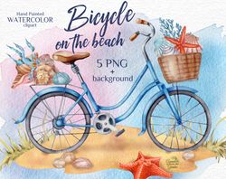 Bicycle on the beach. Vacation and summer theme.