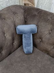 Letter Pillow T undefined / Alphabet Pillow / Number Pillow / Soft Letters / Initial Cushion / Name Pillow / Decor Pillow
