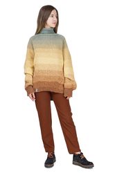 Chunky hand-knitted angora sweater/warm knitted turtleneck