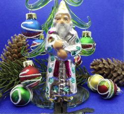 Antique Christmas Glass Toy Stargazer.Soviet Glass toy Astrologer