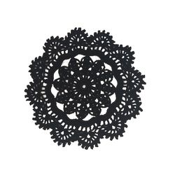 Crochet pattern coaster, crochet doily black, crochet home decor pattern, easy pattern
