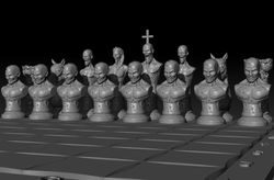 3D STL Model Chess Zombie for CNC Router Aspire Artcam 3D Printer Engraver Carving Milling