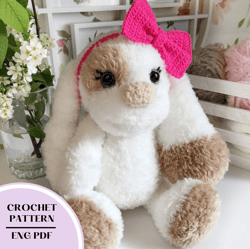 Crochet dog pattern toy. Amigurumi plush puppy pattern animal PDF