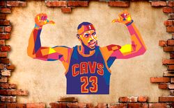nba sport basketball stars james lebron car sticker wall sticker vinyl decal mural art decor full color sticker