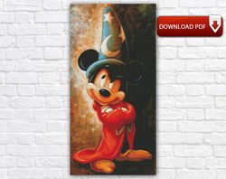 Mickey Mouse Cross Stitch Pattern / Disney Cross Stitch Pattern / Mickey Mouse PDF Cross Stitch Chart / Printable Chart