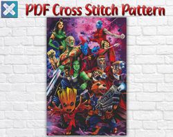 Marvel Cross Stitch Pattern / Avengers Cross Stitch Pattern / Guardians Of The Galaxy Cross Stitch Pattern / Instant PDF