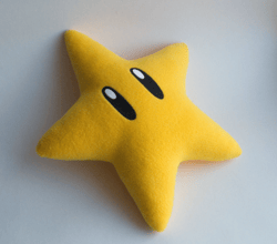 super mario galaxy inspired power star plush | video game party | super star pillow