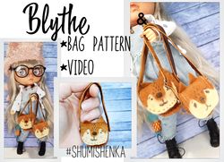 Doll bag pattern Easy blythe tutorial Blythe accessories pattern PDF doll Animal bag Bear bag Teddy bear crossbody bag