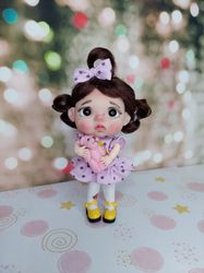 Ob11 doll/ Collectibles doll/BJD doll/Handmade clay doll 5.3 inch