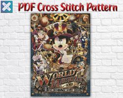 Mickey Cross Stitch Pattern / Disney Cross Stitch Pattern / Mickey Mouse Cross Stitch Chart / Disney Cross Stitch Chart