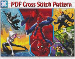 Spider Man Cross Stitch Pattern / Marvel Cross Stitch Pattern / Avengers Cross Stitch Chart / Marvel Heroes Instant PDF