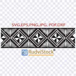 Tattoo svg, tribal svg,  Polynesian Svg, Tongan Svg designs seamless border stencil.