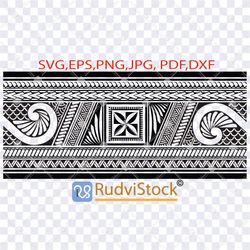 Polynesian tribal Tattoo Band, Tattoo svg, tribal svg, decorative border svg, band svg, digital download,