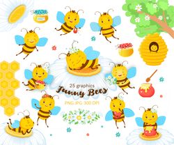 Honey bees clip art