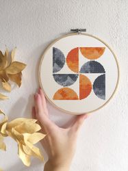 Geometric cross stitch pattern Modern cross stitch PDF Abstract cross stitch Boho embroidery Instant Download