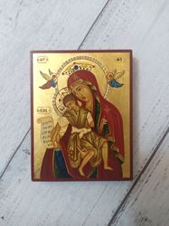 Mother of God | Virgin Mary | Hand-painted icon | Religious gift | Orthodox icon | Christian gift | Jewelry icon