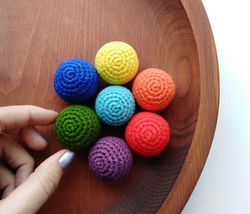 Sensory balls baby, Stress balls Set 7 color, Montessori toys, Rainbow balls,  Therapy toy for kids. Worry pet