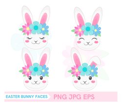 Easter bunny face SVG
