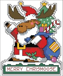 Digital - Vintage Cross Stitch Pattern - Merry Christmas - PDF