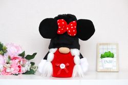 Minnie Mouse Gnome / Animal plush toy / Mickey Mouse Decor