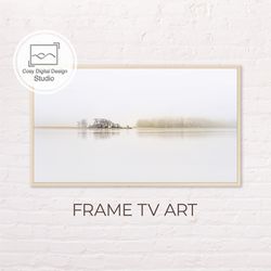 Samsung Frame TV Art | 4k Pastel Colors Foggy Lake Landscape Art for The Frame TV | Digital Art Frame Tv