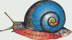 Cross Stitch Pattern | Snail | 4 Sizes | PDF Counted Vintage Highly Detailed Cross Stitch Pattern