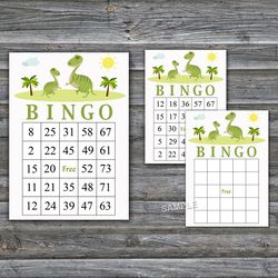Dinosaur bingo cards,Dinosaur bingo game,Dino Printable bingo cards,60 Bingo Cards,INSTANT DOWNLOAD--371