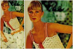 Digital | Vintage Crochet Pattern Peplum Camisole  | Fashion 1970s | ENGLISH PDF TEMPLATE