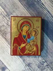Mother of God | Virgin Mary | Christian saints | religious gift | travel size icon | Hand painted icon | orthodox icon