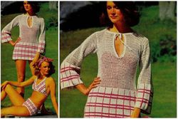Digital | Vintage Crochet Pattern Bikini and Shirt | Fashion 1970s | ENGLISH PDF TEMPLATE
