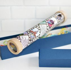 Unique photo gift  kaleidoscope. Wedding gift for couple. One year anniversary personalized gift. Family photo collage.