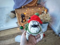 Big stuffed Pug French bulldog stuffed toy. English bulldog animal gifts for dog lover. Plush dog toy for gift friends