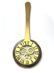 Golden Chronometer 3D Hawthorne Cocktail Strainer