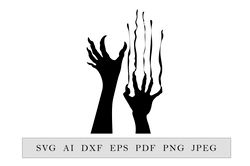 Zombie hands Silhouette Halloween Party decoration