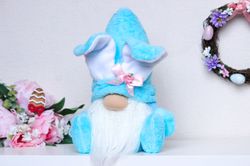 Blue Plush Bunny gnome