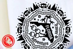 Mandala camping trailer Pop Up FLORIDA state map Craft design Personalized gift Digital downloads clipart